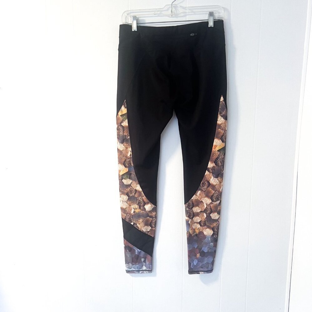 Athleta M Asymmetrical Mesh Sonar Yoga Tight Leggings Medium - Picture 6 of 13